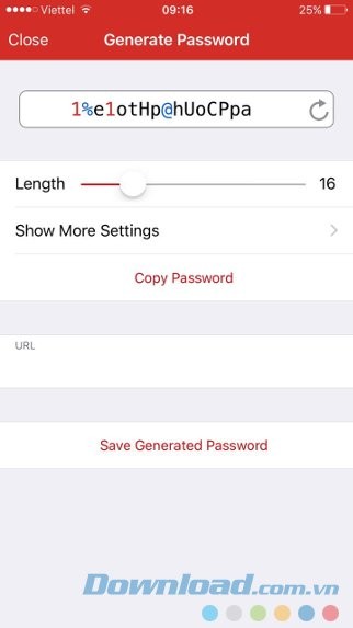 Tạo mật khẩu tùy biến