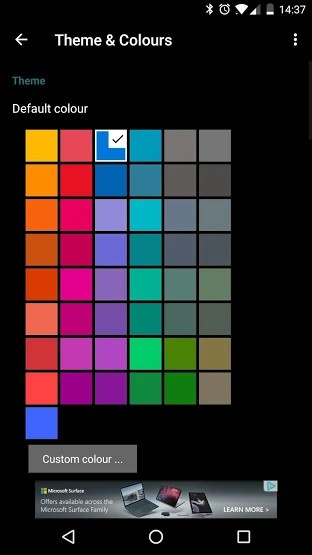 Chọn màu cho các ô