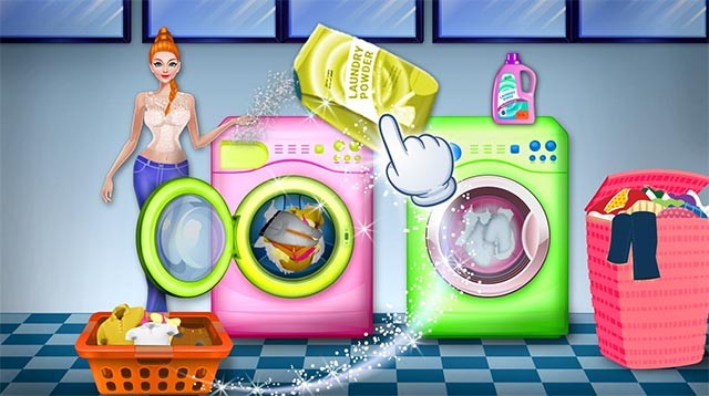 Giúp Fin làm công việc giặt quần áo trong Laundry Washing and Ironing