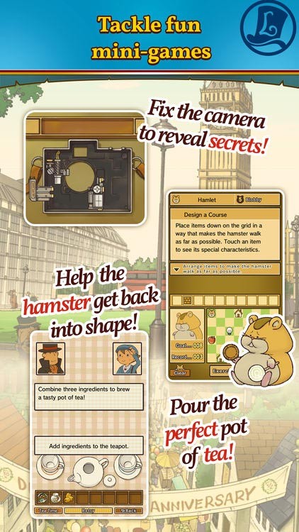 Trải nghiệm các mini-game vui nhộn trong Layton: Pandora's Box in HD