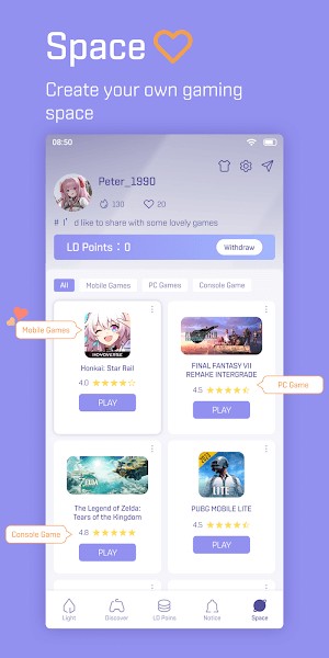 Tạo không gian chơi game của riêng bạn