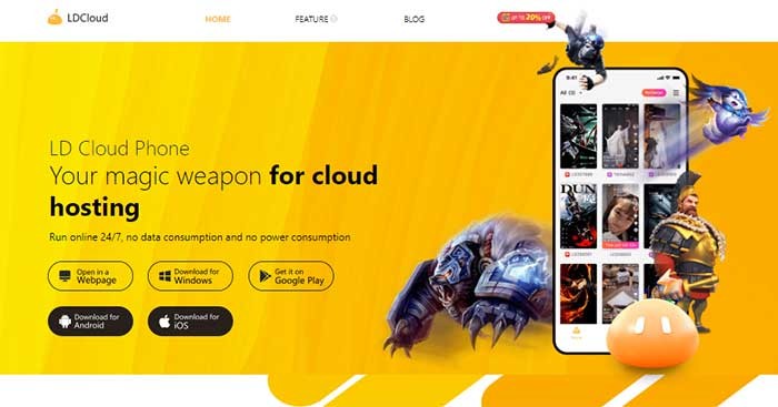 LDCloud hỗ trợ chạy các ứng dụng hoặc trò chơi trực tuyến 24/7