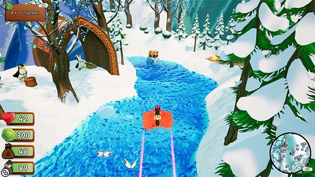 Chiếc lá ma thuật giúp chú sóc bay lượn trên không và tiếp cận 4 khu vực khác nhau