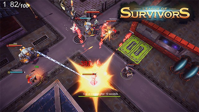 Game League of Survivors là đấu trường tàn khốc của 100 đối thủ