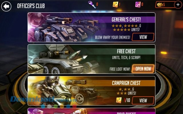 Các đơn vị trong game League of War: Mercenaries