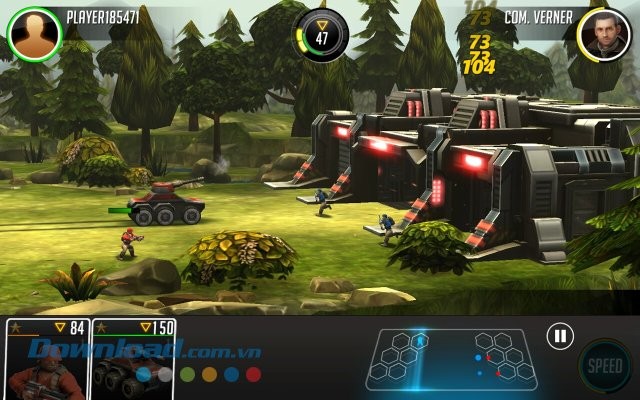 Giao diện màn đấu game League of War: Mercenaries