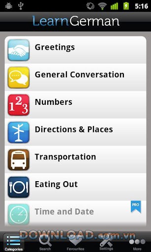 Learn German Phrasebook for Android