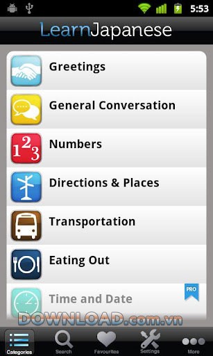 Learn Japanese Phrasebook for Android