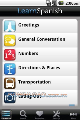 Learn Spanish Phrasebook for Android
