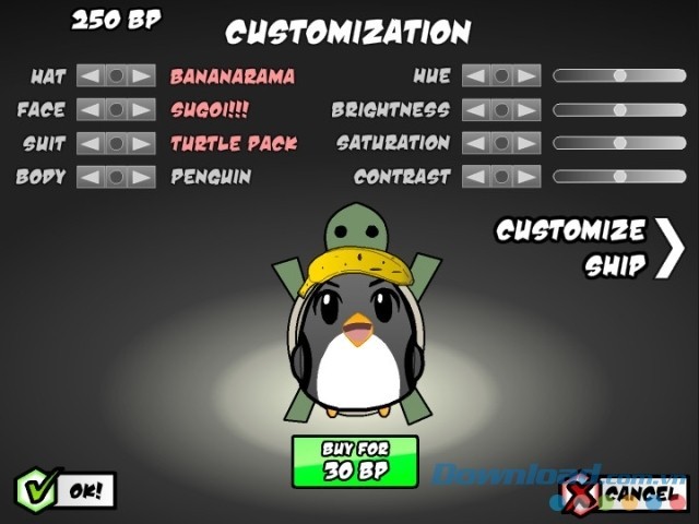 Tùy chỉnh nhiều thứ trong quá trình chơi game vui Learn to Fly 3 cho máy tính