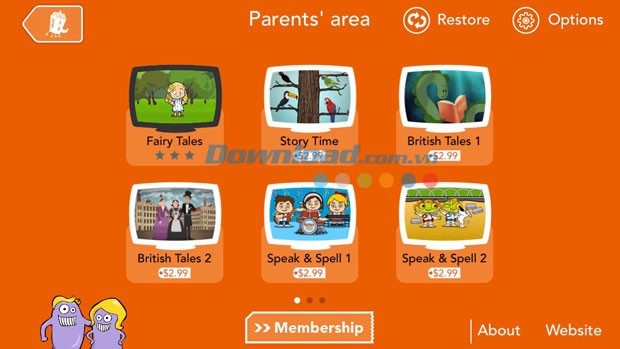 Khu vực dành cho phụ huynh