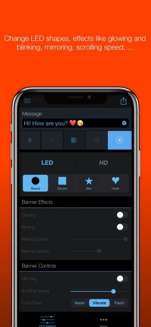 Thay đổi kiểu đèn LED, hiệu ứng