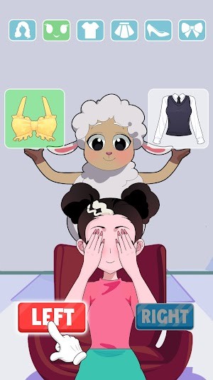 Left Or Right Dress Up là game bịt mắt chọn đồ hấp dẫn