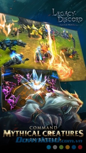 Thuần phục thần thú trong Legacy of Discord cho iOS