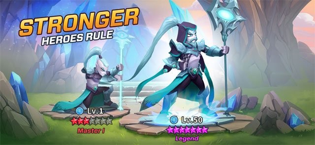 Nâng cấp và phát triển anh hùng đạt đến sức mạnh tối đa