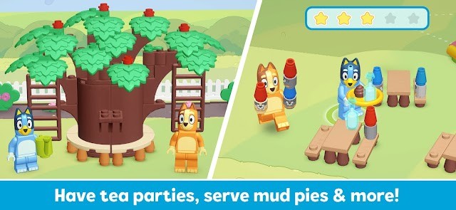 Cùng Bluey, Mum và Chattermax tổ chức một bữa tiệc trà vui nhộn trong game LEGO Bluey