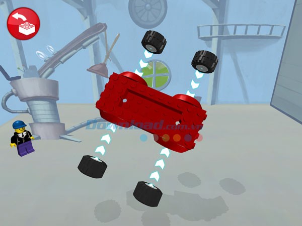 Giao diện 3D trong game LEGO Juniors Create Cruise