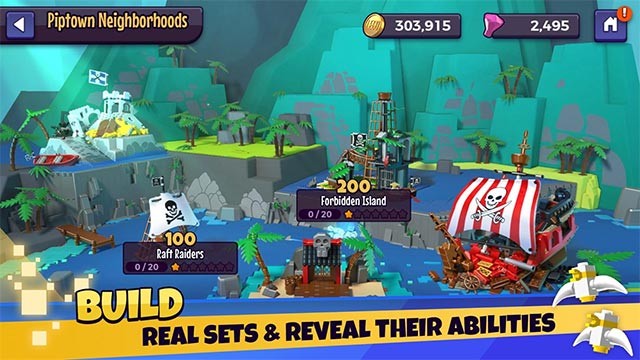 Sưu tập các bộ mô hình LEGO kinh điển trong khi chơi LEGO Legacy: Heroes Unboxed