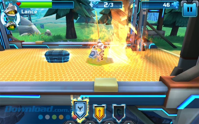 Giao diện màn chơi game LEGO Nexo Knights