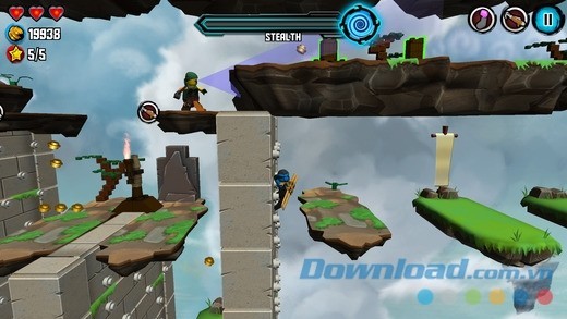 Thử thách chính mình qua nhiều màn chơi khó nhằn trên LEGO Ninjago: Skybound cho iOS