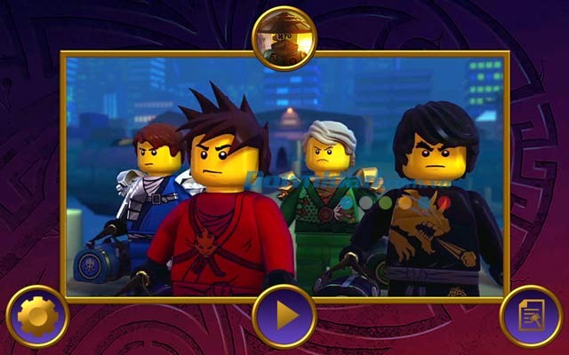 Giao diện khởi động game LEGO Ninjago Tournament