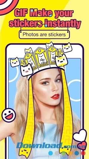 LemoCam cho Android có bộ sticker hài hước