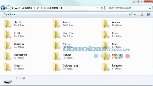 Quản lý dữ liệu LG trên máy tính