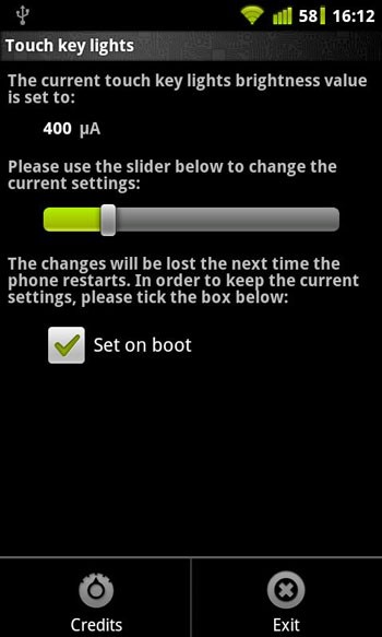 LG Optimus 2x touch key lights For Android