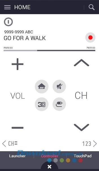 Giao diện ứng dụng LG TV Plus