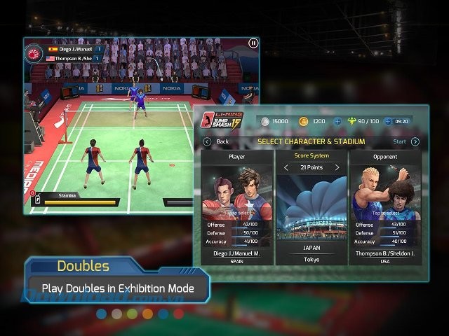 Chế độ đánh đôi trong game Li-Ning Jump Smash 15