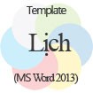 Lịch Template Lịch của năm