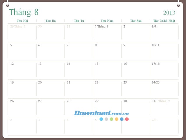 Lịch học 2013-2014