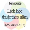 Lịch học T2-CN: Template Lịch học Tuần Mới