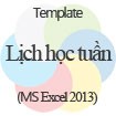 Lịch học tuần Template - Mẫu lịch học tuần