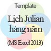 Julian Calendar Template - Annual