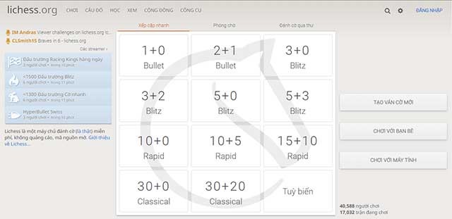 Ngoài chơi cờ, Lichess còn đi kèm với nhiều tính năng hấp dẫn