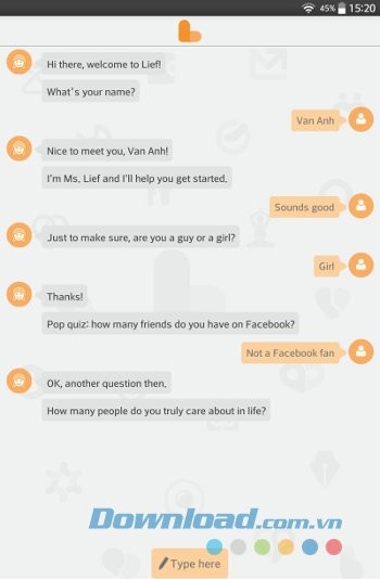 Màn hình đăng nhập có tính tương tác của Lief