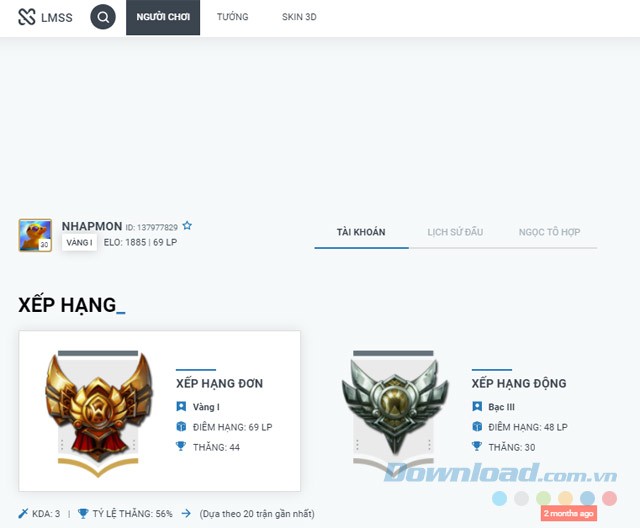 Giao diện chính Liên minh săm soi