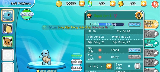 Giao diện chơi game Liên Quân Bảo Bối cho Android