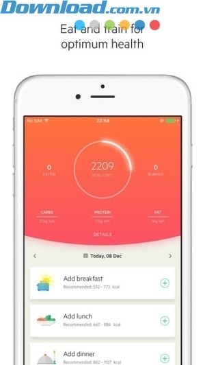Ứng dụng nấu ăn Lifesum cho iOS