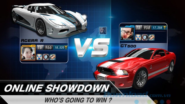 Đua xe trực tuyến cùng game thủ thực