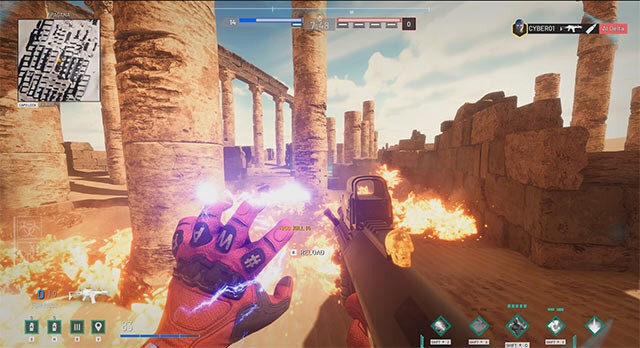 Lối chơi của Lightning nhấn mạnh vào siêu năng lực và hệ thống vũ khí đa dạng