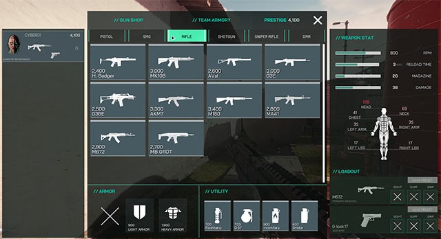 Khám phá kho vũ khí và các loại nâng cấp đa dạng trong game Lightning