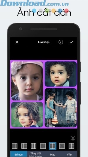 Cắt dán nhiều ảnh vào môt khung hình