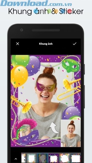 Thêm khung và sticker lên ảnh