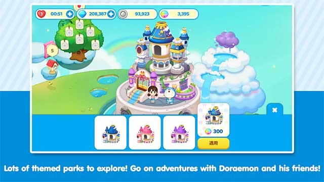Có rất nhiều công viên chủ đề để bạn khám phá trong LINE: Doraemon Park