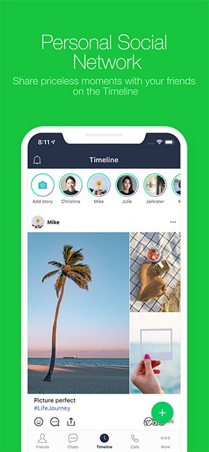 Kết nối và tương tác trên mạng xã hội LINE
