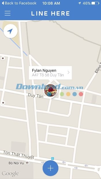 Chia sẻ địa điểm trên bản đồ