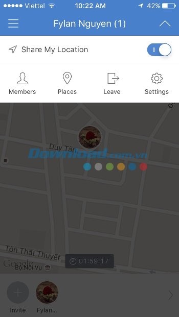 Quản lý chia sẻ địa điểm