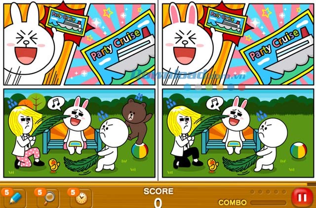 LINE Hidden Catch với nhân vật ngộ nghĩnh